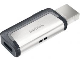 Sandisk Dual Drive Mobil Memória 16GB USB 3.1/Type C (173336) Fekete/Ezüst