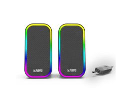 MARVO Havoc 20 vezetékes hangszóró - fekete - RGB viágítás (SG-285)