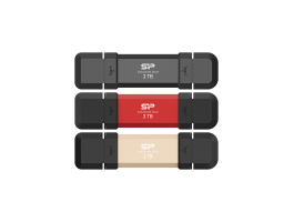SILICON POWER Pendrive 250GB, DS72 USB 3.2 Gen2, Fekete (SP250GBUC3S72VPK)