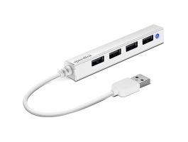 Speedlink SL-140000-WE SNAPPY SLIM USB Hub, 4-Port, USB 2.0, Passzív, fehér (SL-140000-WE)