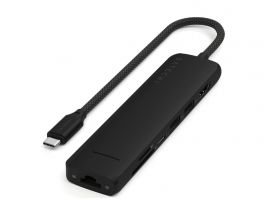Satechi 7-in-1 USB-C Slim Multiport Adapter with Ethernet - Black (ST-P7SK)