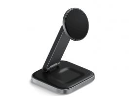 Satechi 2-in-1 Foldable Qi2 Wireless Charging Stand - Space Gray (ST-Q21FM)