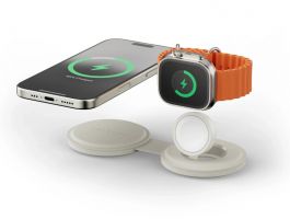 Satechi OntheGo 2-in-1 Wireless Charger - Sand (ST-QTG21W)