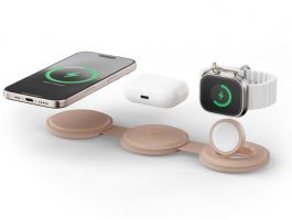 Satechi OntheGo 3-in-1 Wireless Charger - Desert Rose (ST-QTG31R)