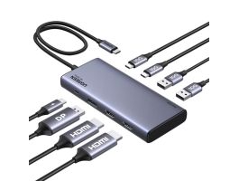 UGREEN USB-C HUB CM639, 2x HDMI, DP, 2x USB, 2x USB-C 3.2 10Gbps, PD, 4K 60Hz