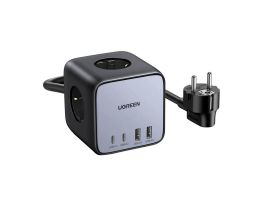 UGREEN CD268 Elosztó kocka EU, 65W, 1,8m (fekete)