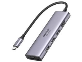 UGREEN CM511 HUB, USB-C, HDMI 4K 60Hz, 3x USB 3.0 5Gbps, PD 100W (ezüst)