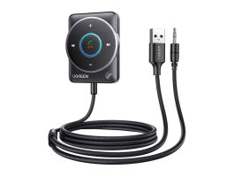 UGREEN CM723 Bluetooth 5.4 adapter, USB + 3,5 mm-es mini jack, beépített mikrofon (fekete)