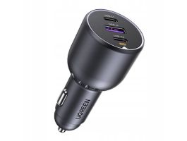 UGREEN EC705 autós töltő, USB + 2x USB-C, 130 W + 1m 5A kábel