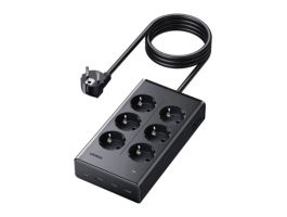 UGREEN S622 elosztó, 20 W, 6x AC, 3x USB, USB-C, 1,5 m-es kábel