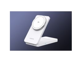 UGREEN W706 mágneses 2 az 1-ben vezeték nélküli töltő, MagSafe W706, 15W (fehér)
