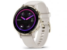 GARMIN Venu 3S okosóra francia szürke-krémarany, szilikon szíjjal (505365)