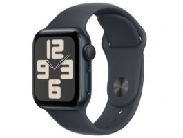 Apple Watch SE2 v3 GPS 44mm (MXEJ3QH/A) éjfekete alumíniumtok, éjfekete sportszíj S/M