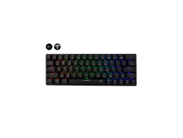 White Shark W029932 Premium KAIKEN-B/R-US vezeték nélküli mech. gamer billentyűzet, 63 piros kapcs. fekete (angol)