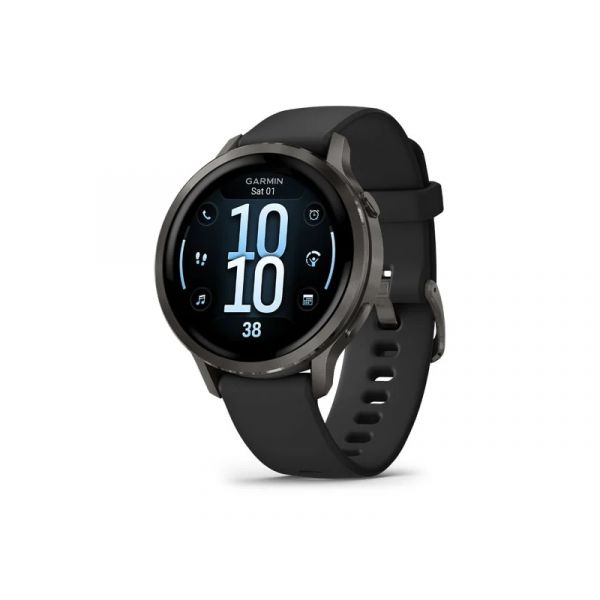 Garmin Venu 4 - 41 mm, Dark Grey, Black silicone band (010-03013-02)