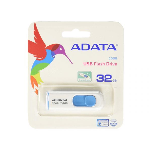 ADATA C008 Pendrive 32GB (AC008-32G-RWE) Fehér