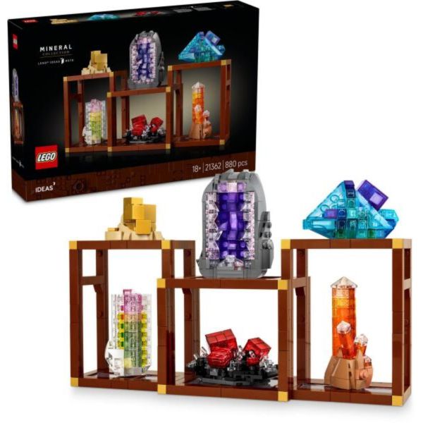 LEGO Ideas Ásványgyűjtemény, ásványkiállítás, dekoráció a nappaliba (21362)