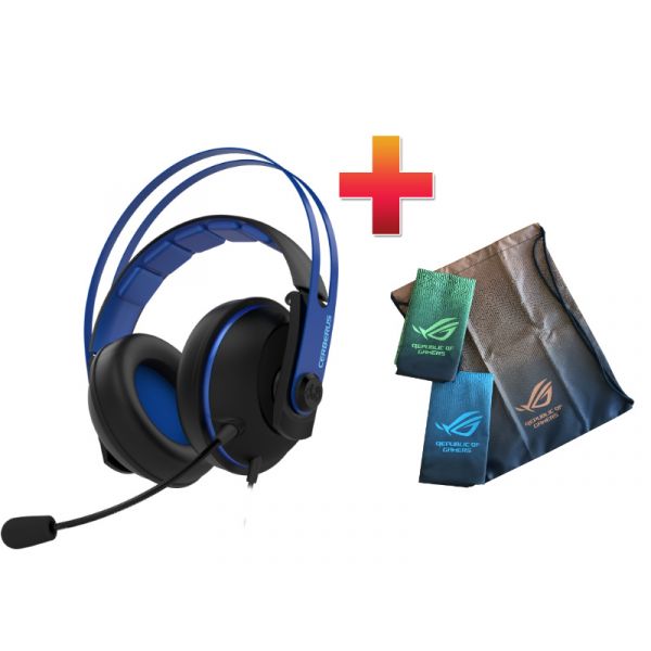 Asus Cerberus V2 PC/PS4 Headset Kék + Asus tornazsák