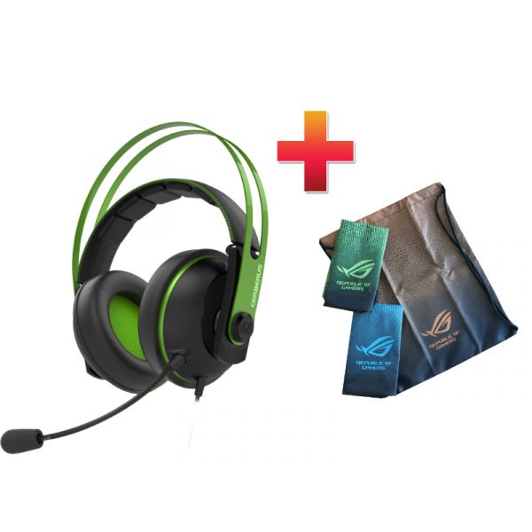 Asus Cerberus V2 PC/PS4 Headset Zöld + Asus tornazsák