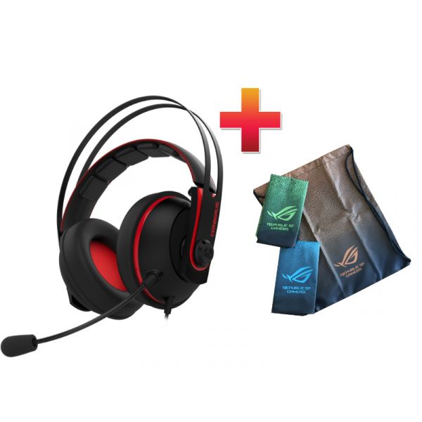 Asus Cerberus V2 PC/PS4 Headset Piros + Asus tornazsák