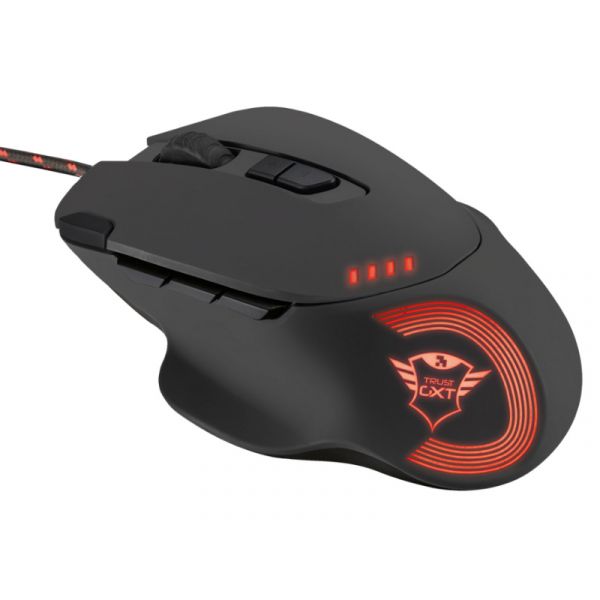 TRUST GXT 162 Gamer Egér (21186) Fekete
