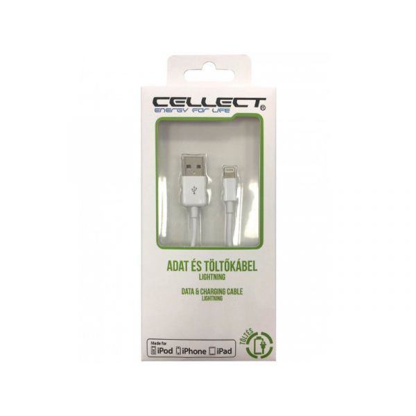 CELLECT iPhone Lightning adat/töltőkábel (MDCU-IPH-MFI1-W) fehér