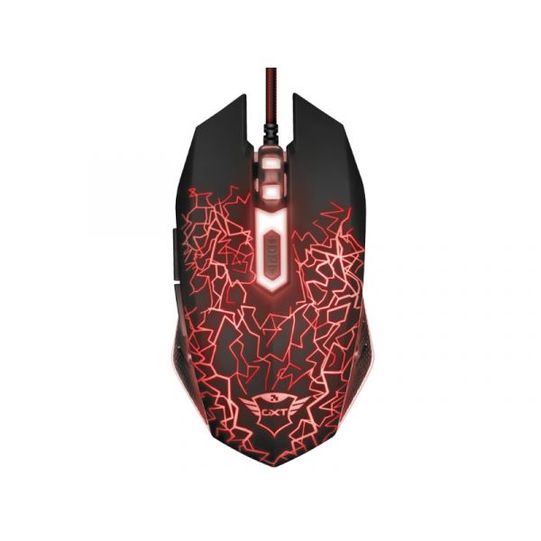 TRUST GXT 105 Izza Illuminated Gaming Egér (21683) fekete