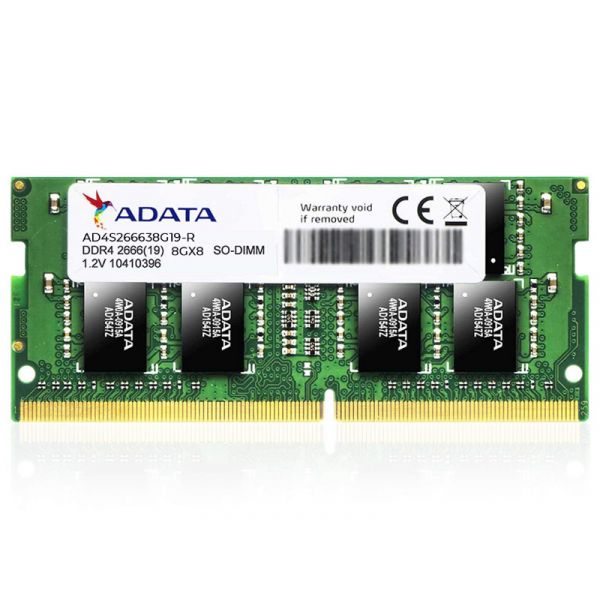ADATA 8GB DDR4 2666Mhz (AD4S266638G19-S) Notebook memória