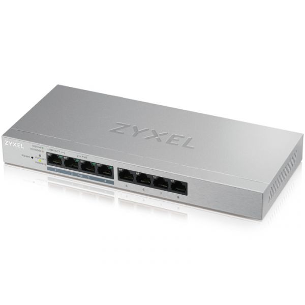 Zyxel GS1200-8HPV2 Fémházas Asztali Switch (GS1200-8HPV2-EU0101F)
