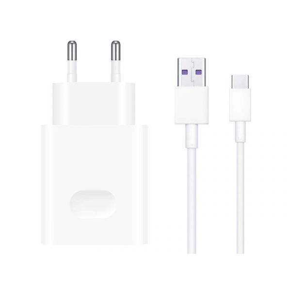 Huawei SuperCharge hálózati töltő Type-C kábellel (HUA-CP84) fehér