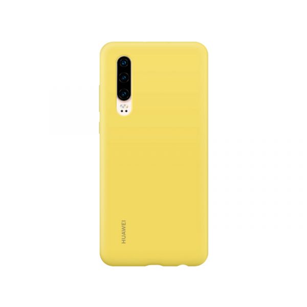 Huawei P30 gyári mágneses szilikon tok (51992852) sárga