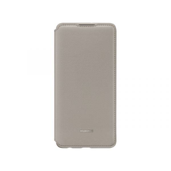 Huawei P30 gyári wallet tok (51992858) khaki