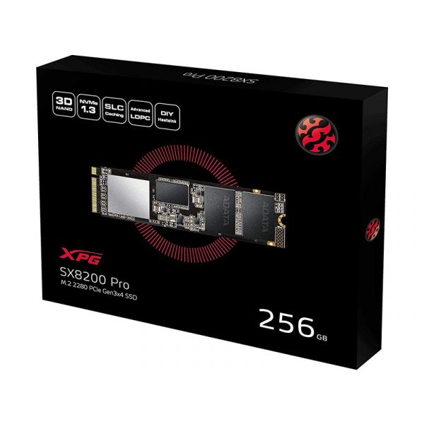 ADATA XPG SX8200 Pro 256GB M.2 NVMe PCIe Gen3x4 SSD (ASX8200PNP-256GT-C)
