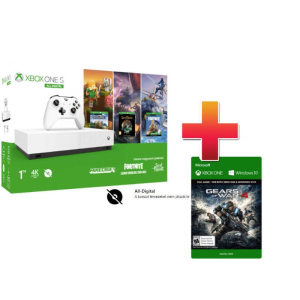 Xbox One S 1TB All-Digital Edition + Minecraft + Sea of Thieves + Fortnite