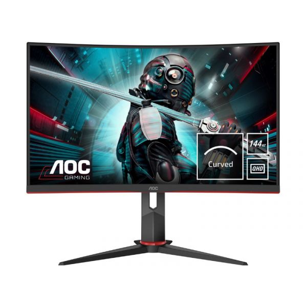 AOC 27" QHD (2560x1440) Gaming ívelt VA monitor (CQ27G2U/BK)