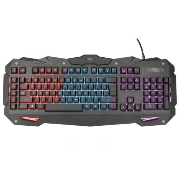 Trust GXT 840 Myra gamer billentyűzet (21973) Fekete - Angol kiosztású
