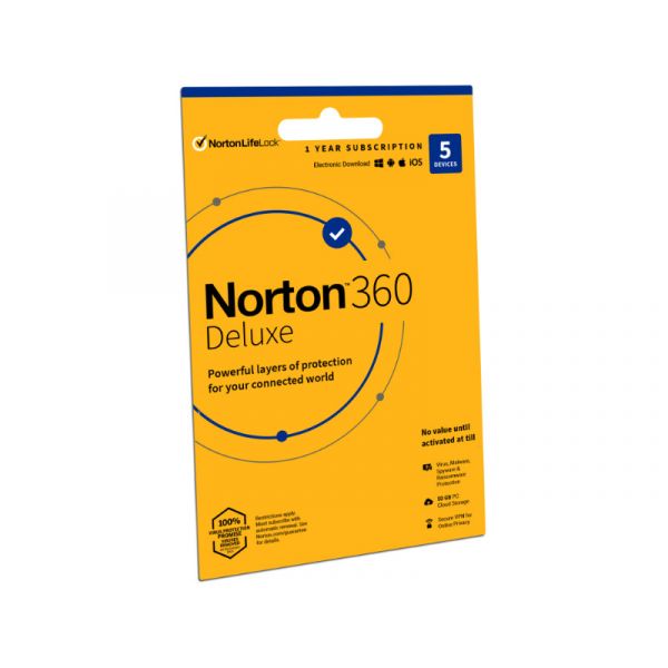 Norton 360 Deluxe Vírusirtó 50 GB 5 Eszköz 1 Év (Letölthető) (21416689)
