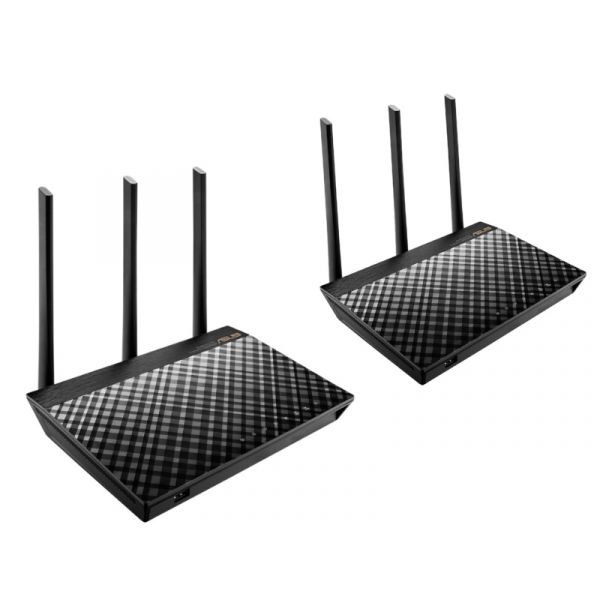 ASUS RT-AC66U ver B AC1750 Wireless Router (RT-AC66U B1(2-PK)) fekete - 2db-os csomag