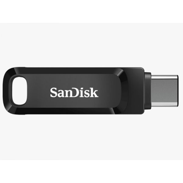 Sandisk Ultra Dual Drive Go USB3.0 Type-C + Type-A pendrive, 256GB (SDDDC3-256G-G46) Fekete