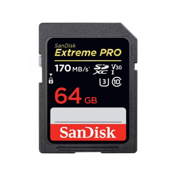 Sandisk Extreme Pro U3 64 GB SDXC Memóriakártya (SDSDXXY-064G-GN4IN)