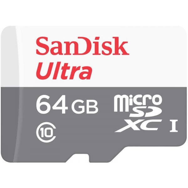 Sandisk Ultra 64 GB MicroSDXC Memóriakártya (SDSQUNS-064G-GN3MN)