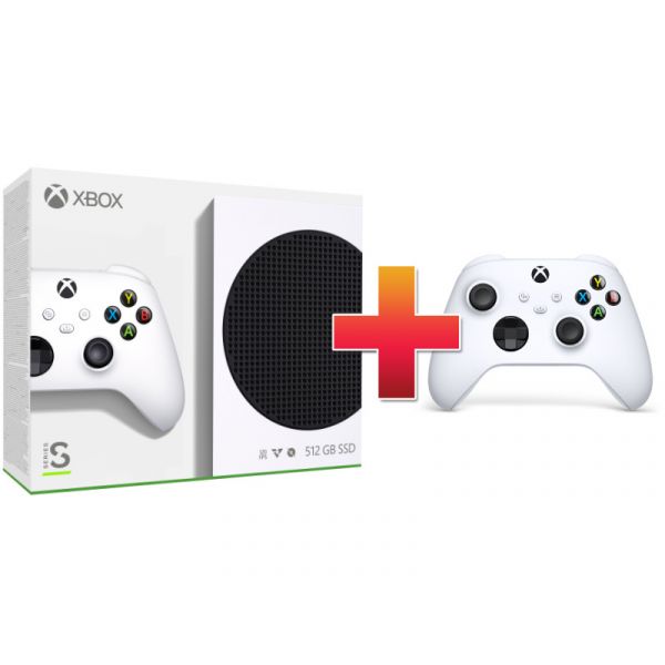 Xbox Series S 512 GB Konzol + Fehér Kontroller