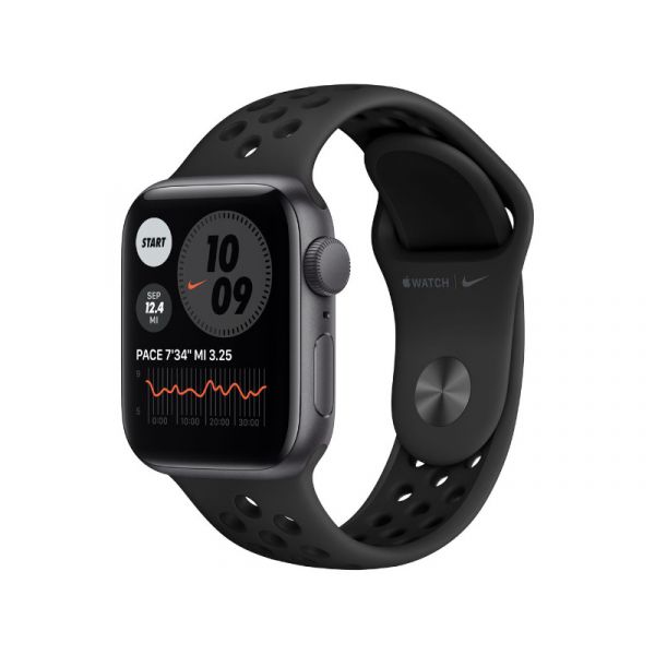 Apple Watch Nike SE GPS 40mm (MYYF2HC/A) Asztroszürke alumíniumtok, fekete sportszíj