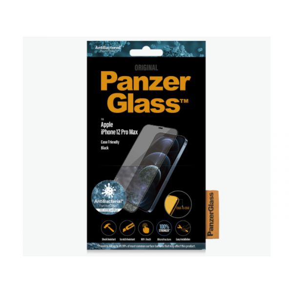PanzerGlass Apple iPhone 12 Pro MAX kijelzővédő üvegfólia (5711724027123) Fekete