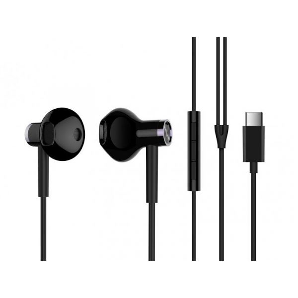 XIAOMI Mi Dual Driver Earphones - fülhallgató, Type-C (ZBW4435TY) fekete