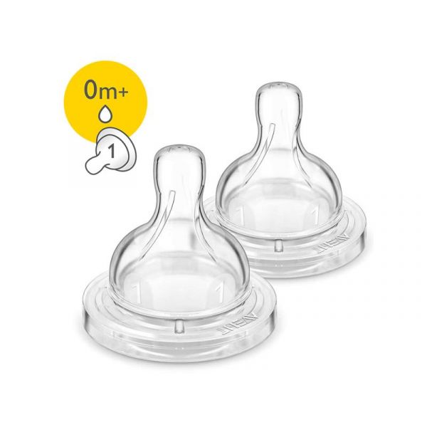 Philips Avent Classic+ SCF631/27 2 x 1 lyukú újszülött pótcumi 0h+