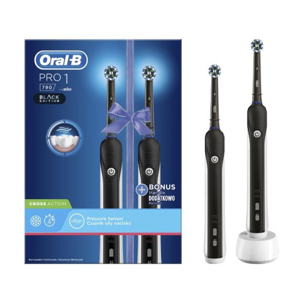 Oral-B PRO 790 elektromos fogkefe CrossAction fejjel + bónusz elektromos fogkefe (10PO010287)