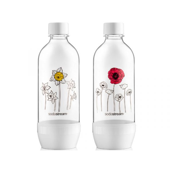 SodaStream Duo Jet palack 2x 1l, virágmintás (42003181)