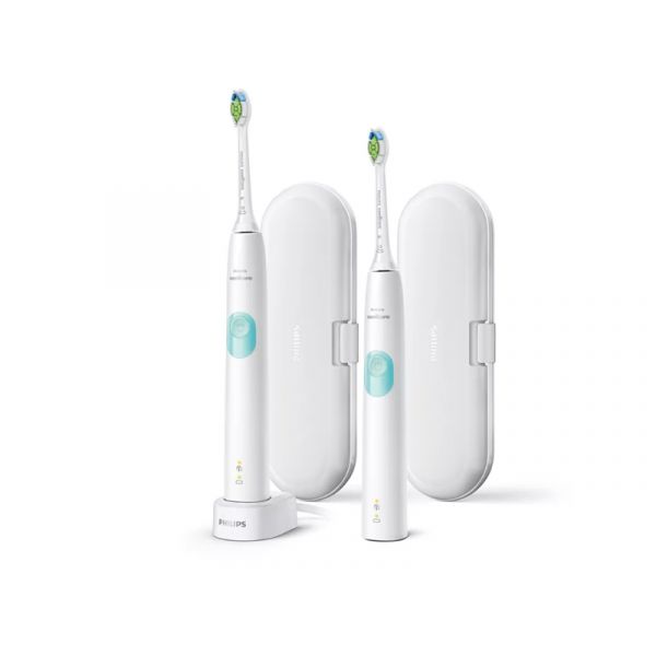 Philips Sonicare ProtectiveClean Series 4300 HX6807/35 szónikus elektromos fogkefe dupla szett, fehér