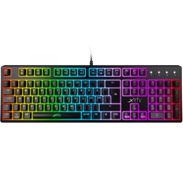 Xtrfy K4 RGB USB Angol Mechanikus Gaming Billentyűzet Kailh Red (1163) Fekete